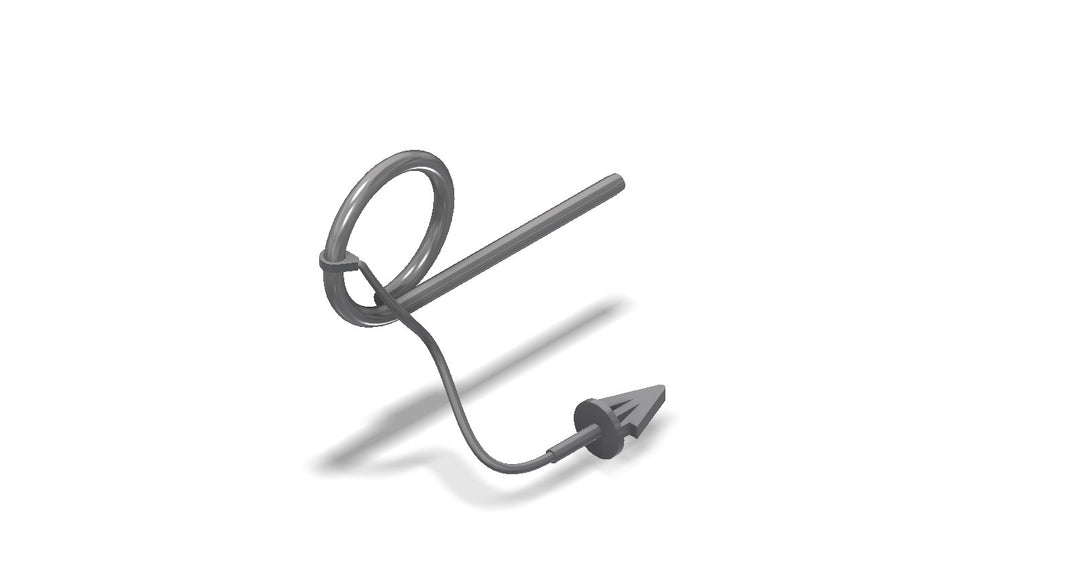 Amerex 16354-P004 small stainless steel pull pin and chain assembly, pack of 4