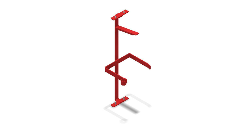 Amerex 16725 hose support with mounting hardware for 150 lb Halotron I wheeled fire extinguisher