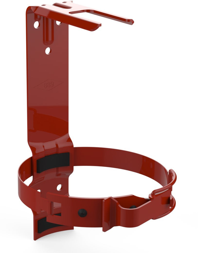 Amerex 889 red fire extinguisher bracket for 5 in. diameter cylinders, item 16831