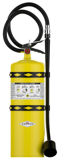 Amerex B570 30 lb Class D fire extinguisher with sodium chloride dry powder and extension applicator