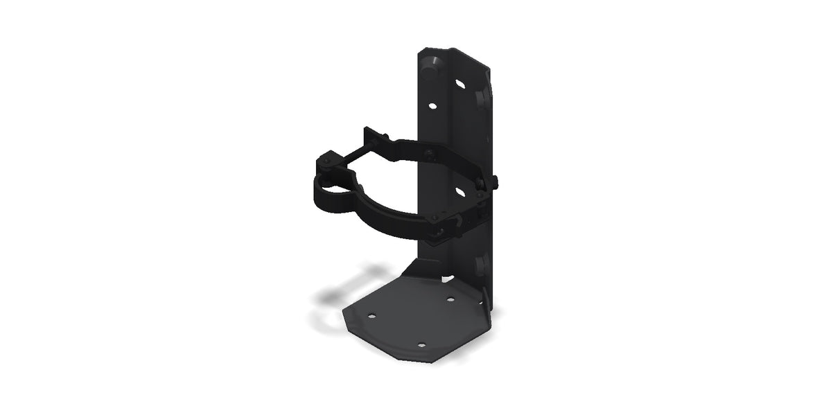 Amerex 895 black fire extinguisher bracket assembly, item 17339