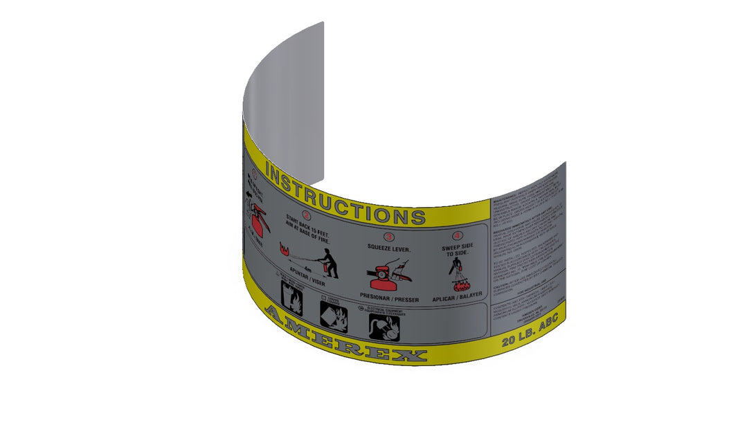 Amerex part 26965 replacement nameplate decal for the 714 791 20 ZHPABC listing