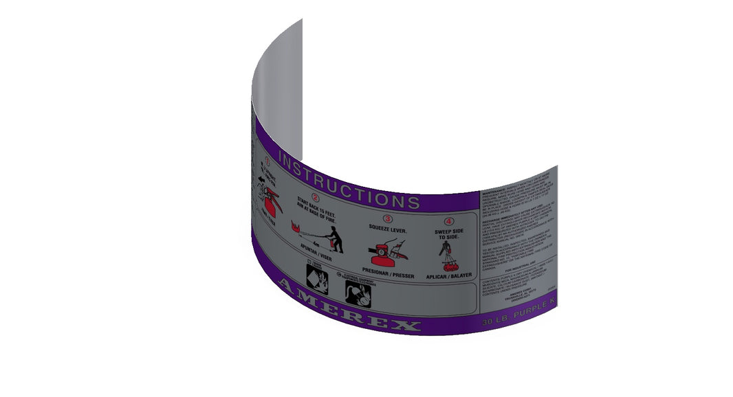 Amerex part 26969 factory nameplate decal for the 718 796 30 ZHPPK listing
