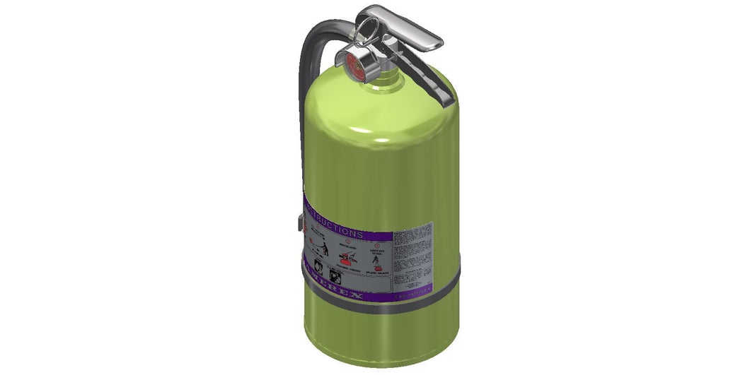 Amerex 716 Z-Series Purple K fire extinguisher rated 80B:C, 13.2 lb Compliance Flow model, item 27194