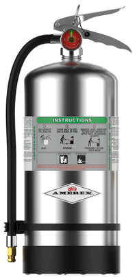 Amerex C260 6 liter wet chemical Class K fire extinguisher with stainless steel cylinder