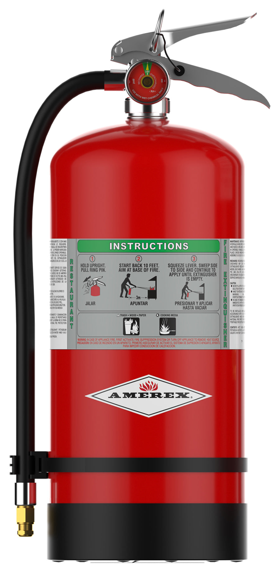 Amerex C260CG Coast Guard Approved 6 liter wet chemical Class K fire extinguisher